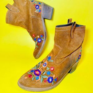 ALDO Suede Ankle Cowboy Boots